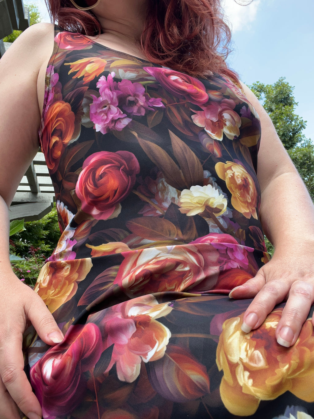 🌸 Floral Skater Dress | Sleeveless Fit & Flare Summer Outfit (XS–3XL) 🌸