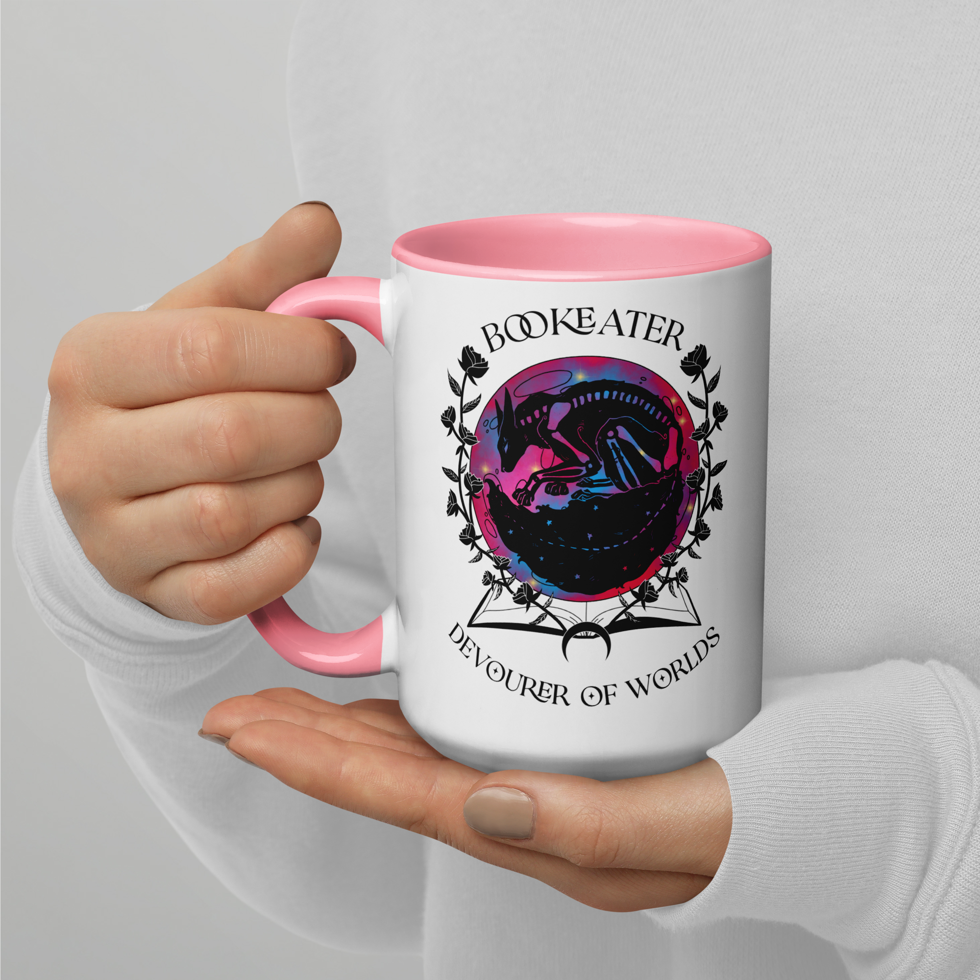 Bookeater: Devourer of Worlds – Fantasy Creature Fox Mug for Book Lovers (11 oz & 15 oz)